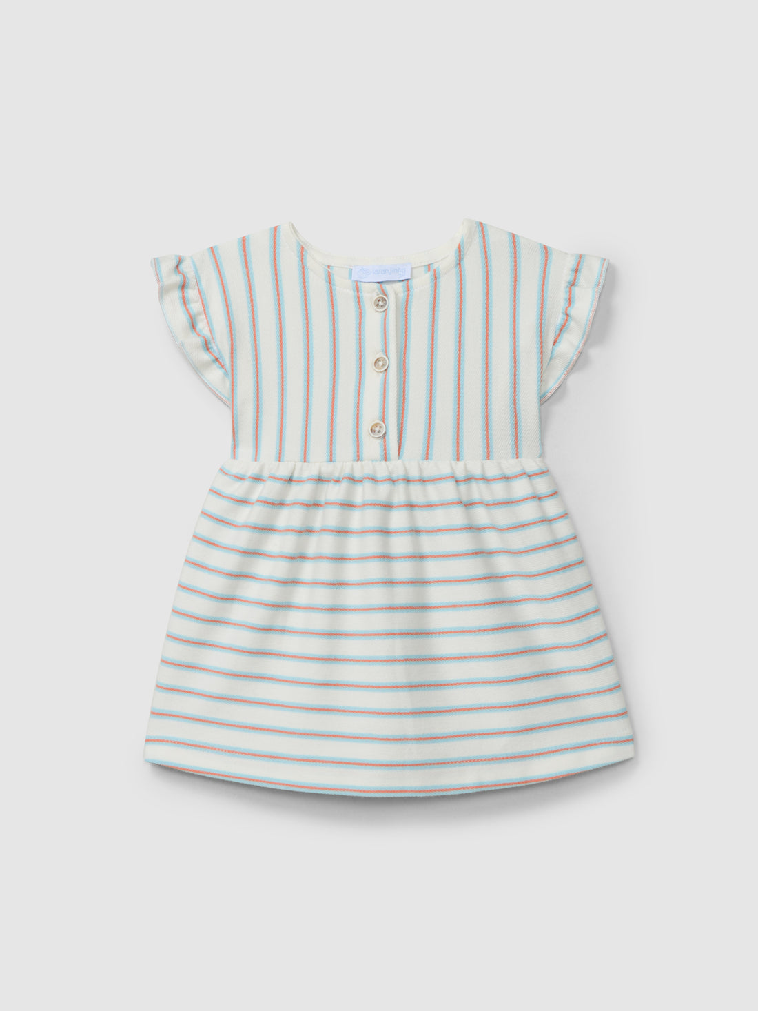 Vestido Felpa de Riscas Multicolor