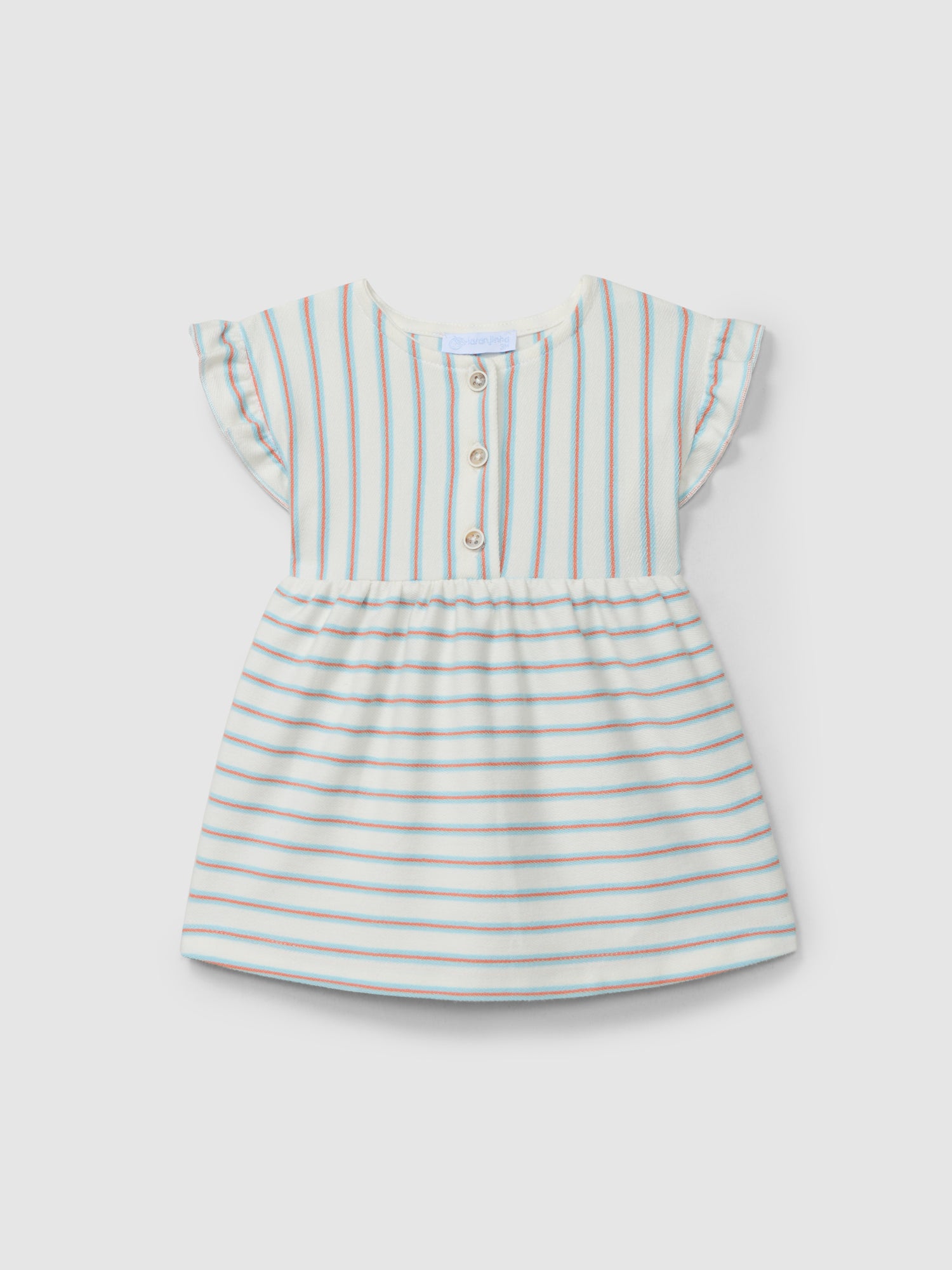Vestido Felpa de Riscas Multicolor