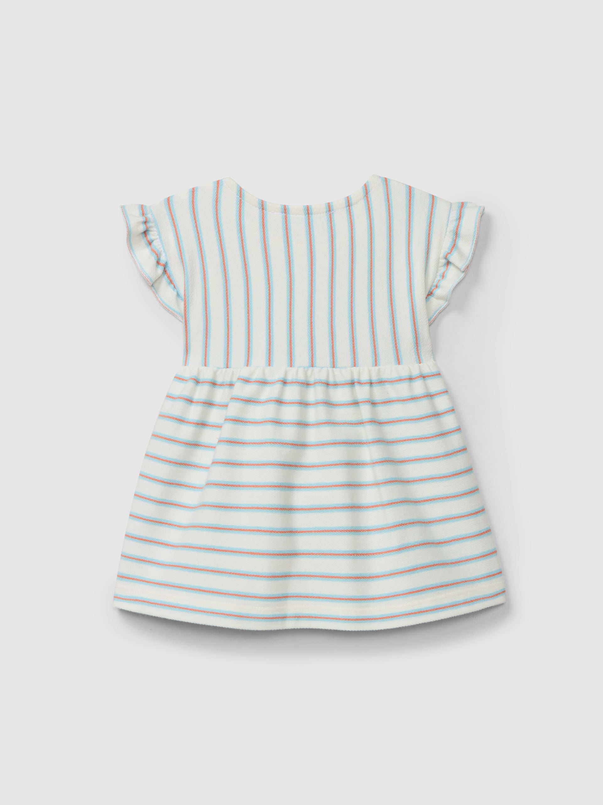 Vestido Felpa de Riscas Multicolor