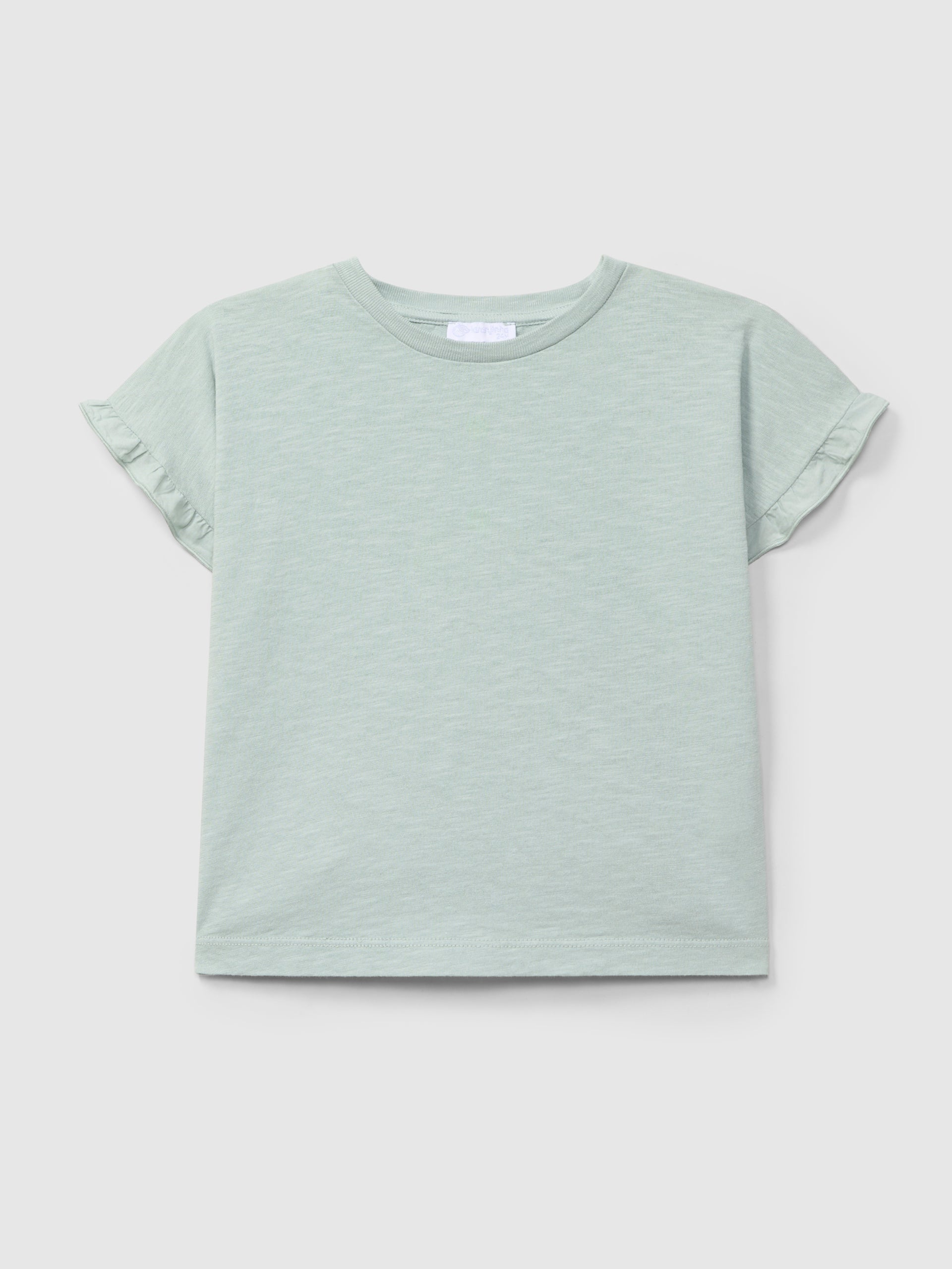 T-shirt Detalhe de Folho Mangas