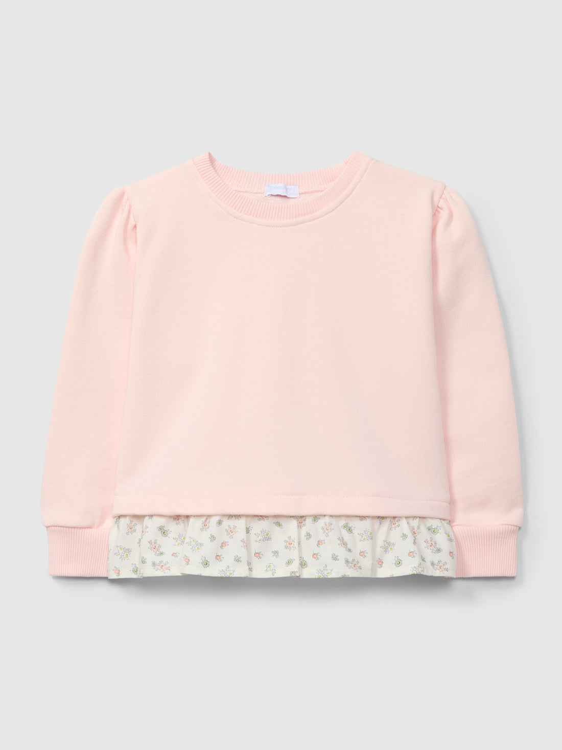 Sweatshirt Felpa com Folho de Tecido
