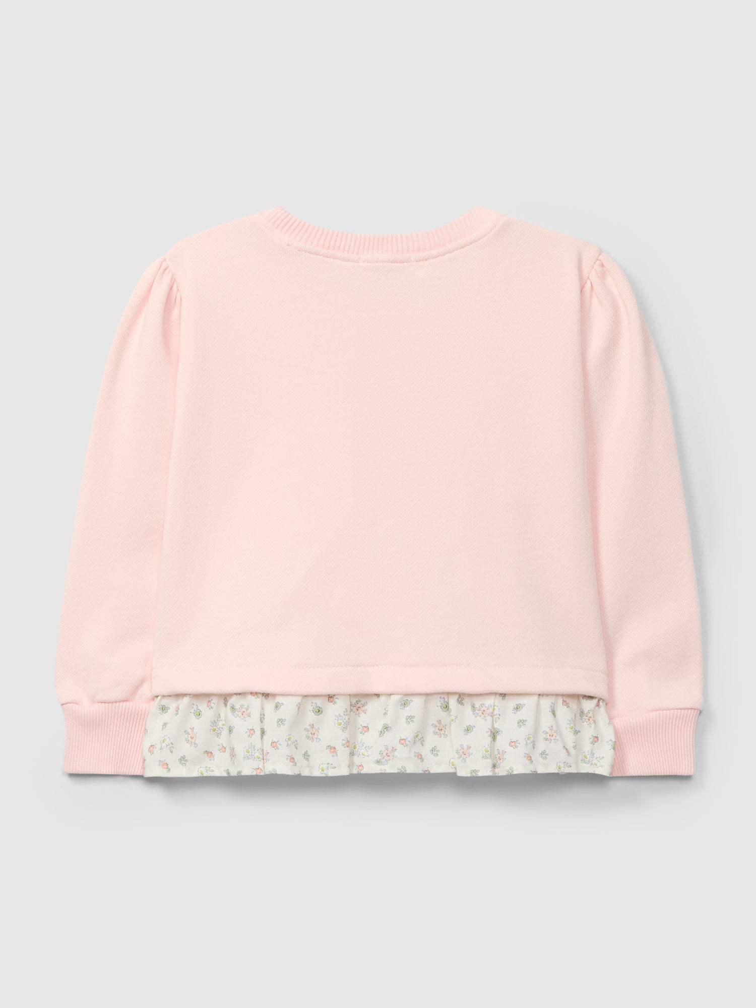 Sweatshirt Felpa com Folho de Tecido