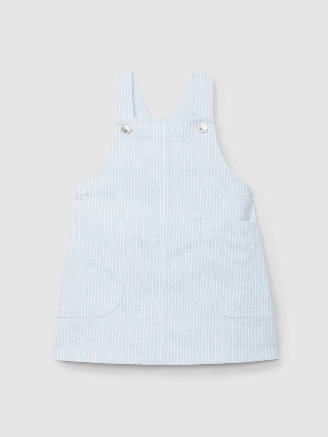 Saia de Peito Tecido Denim de Riscas