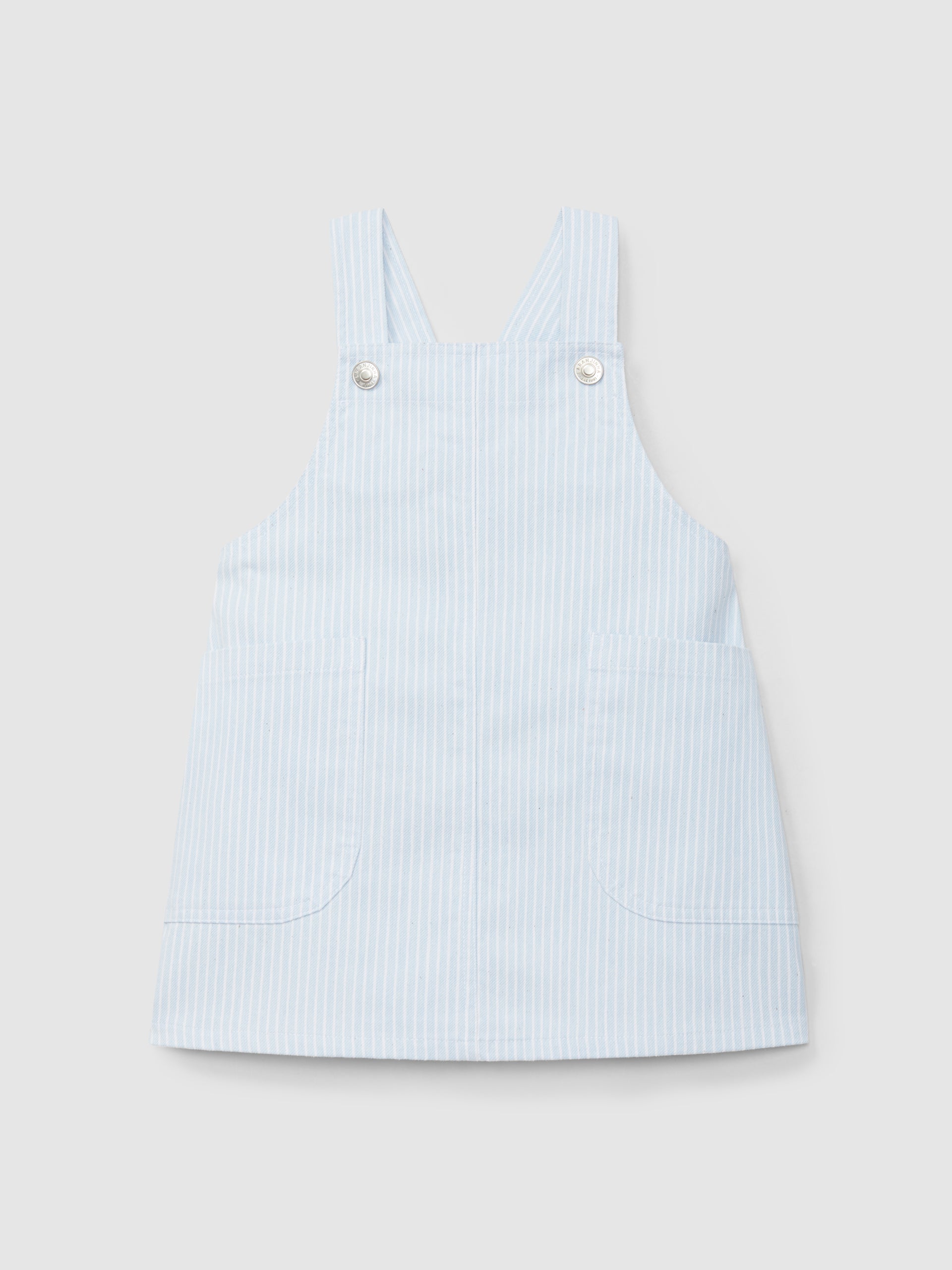 Saia de Peito Tecido Denim de Riscas