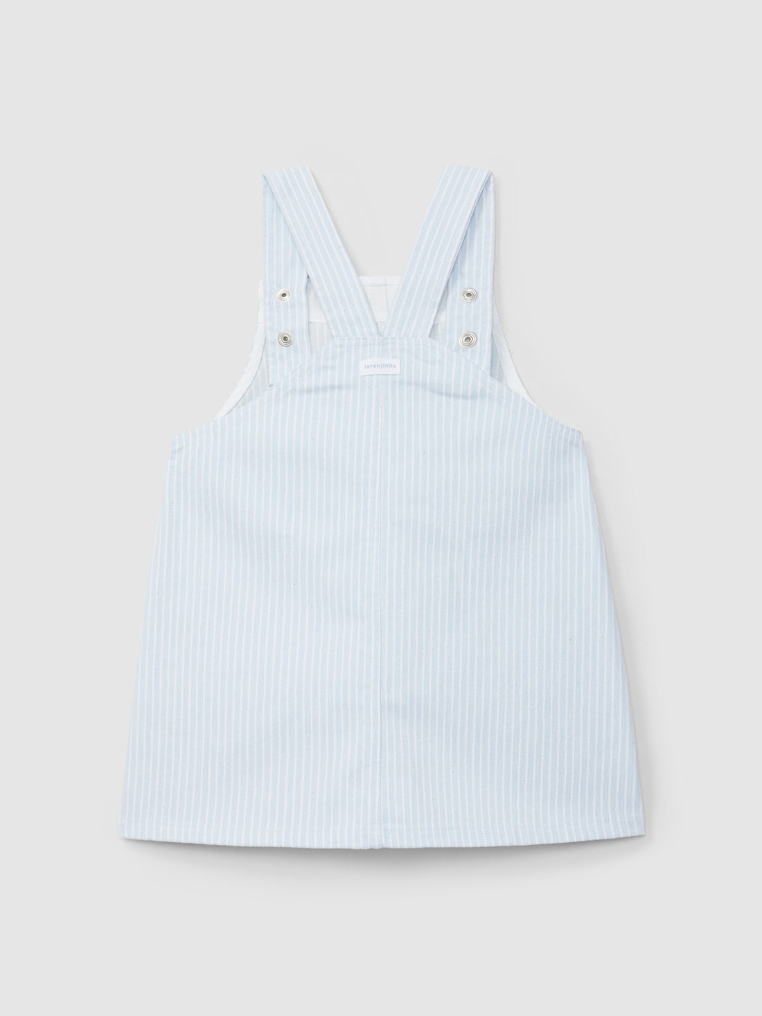 Saia de Peito Tecido Denim de Riscas