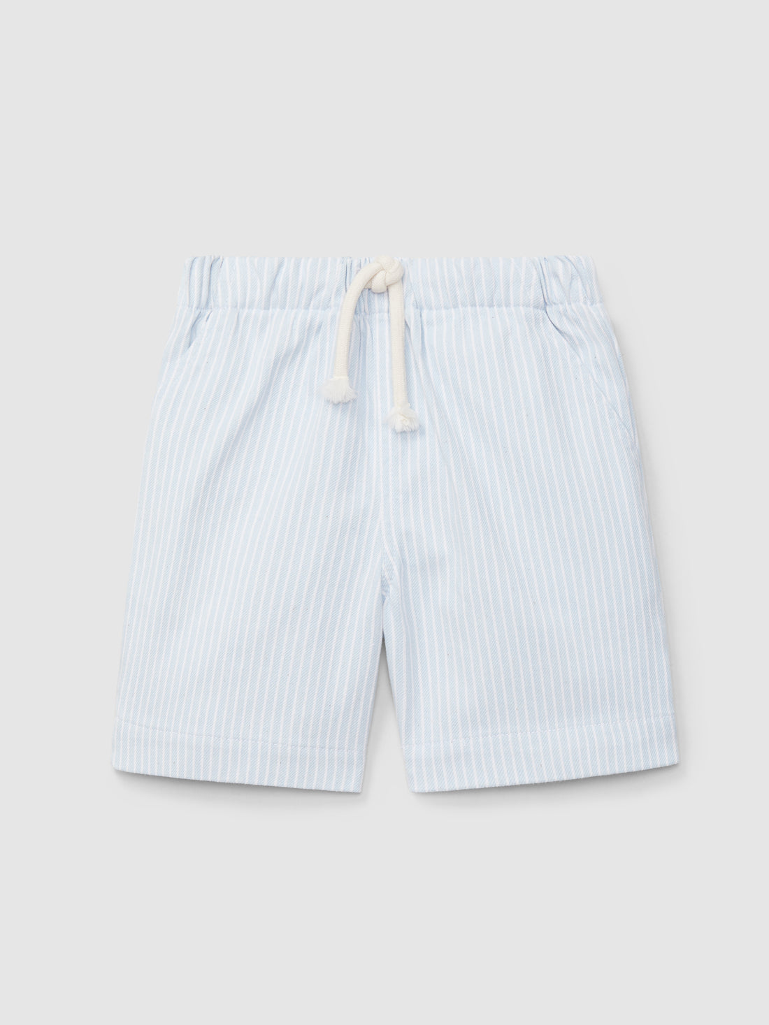 Calções Pull-up Tecido Denim de Riscas
