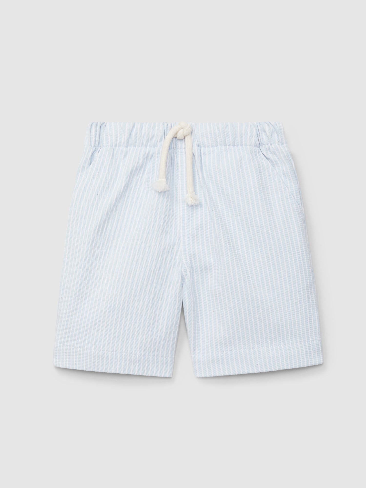 Calções Pull-up Tecido Denim de Riscas