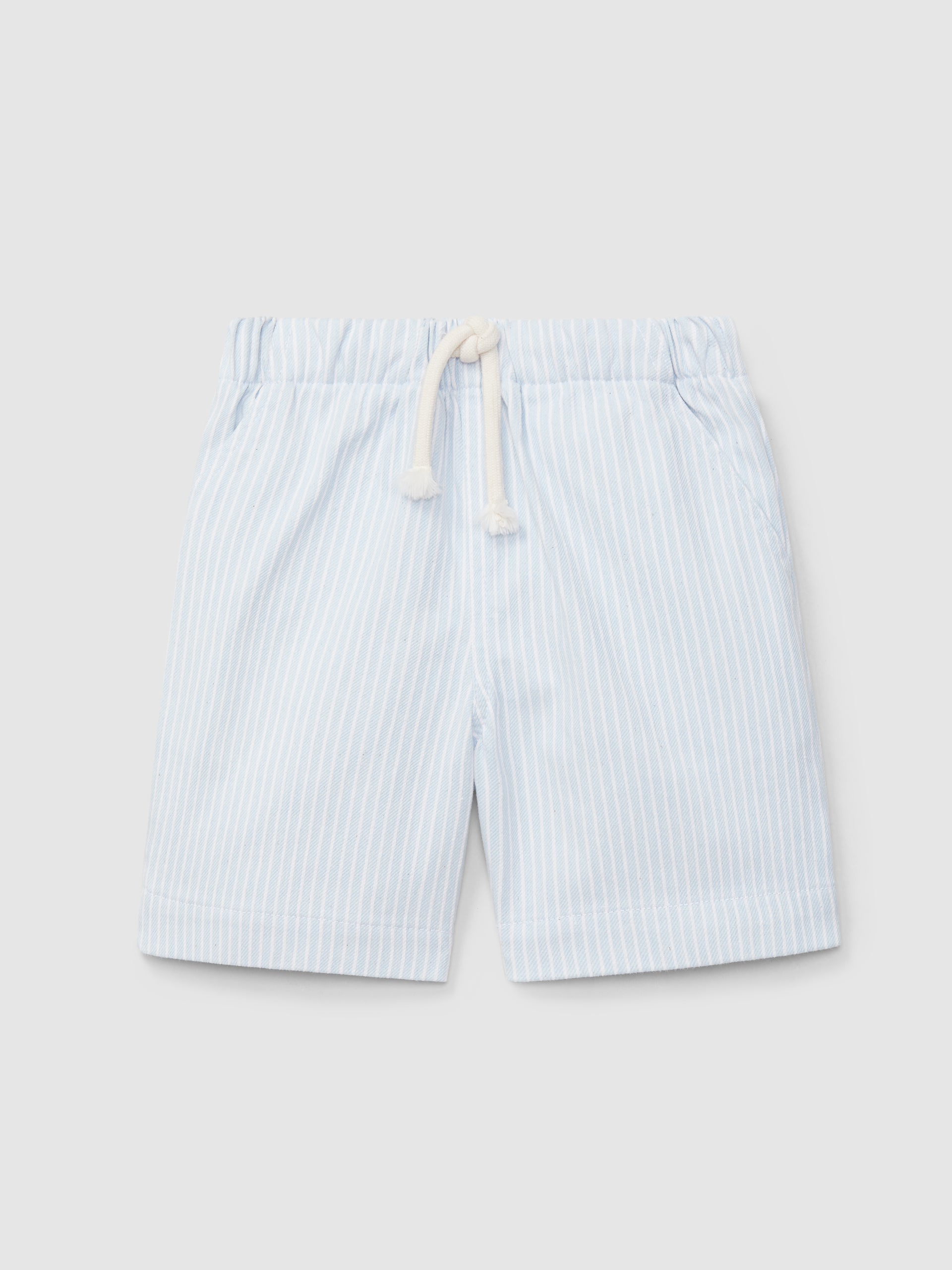 Calções Pull-up Tecido Denim de Riscas
