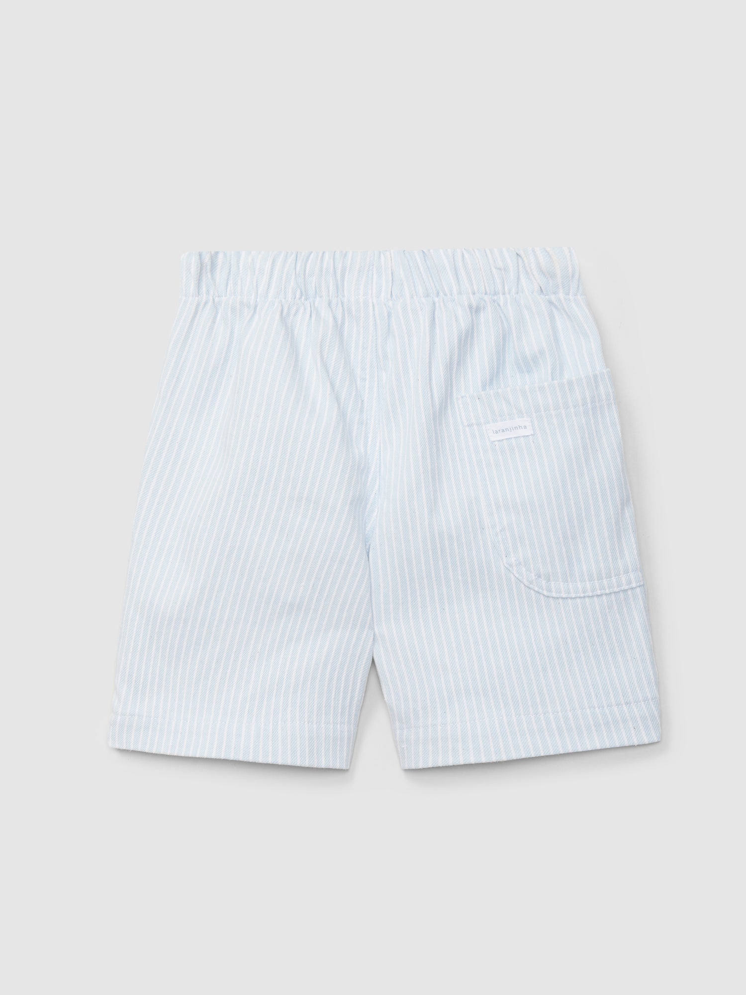 Calções Pull-up Tecido Denim de Riscas