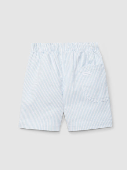 Calções Pull-up Tecido Denim de Riscas