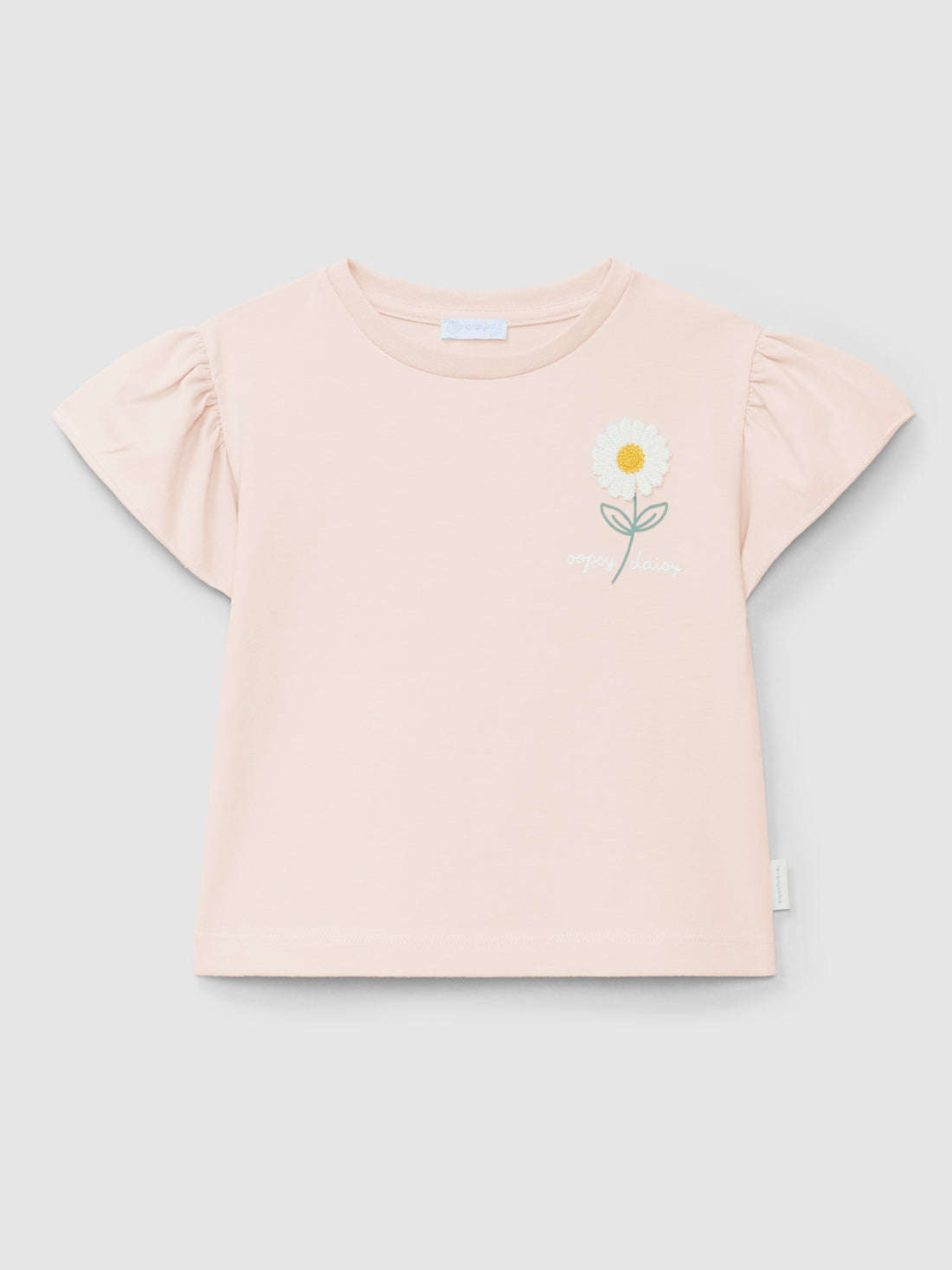 T-shirt Aplicação de Flor em Relevo