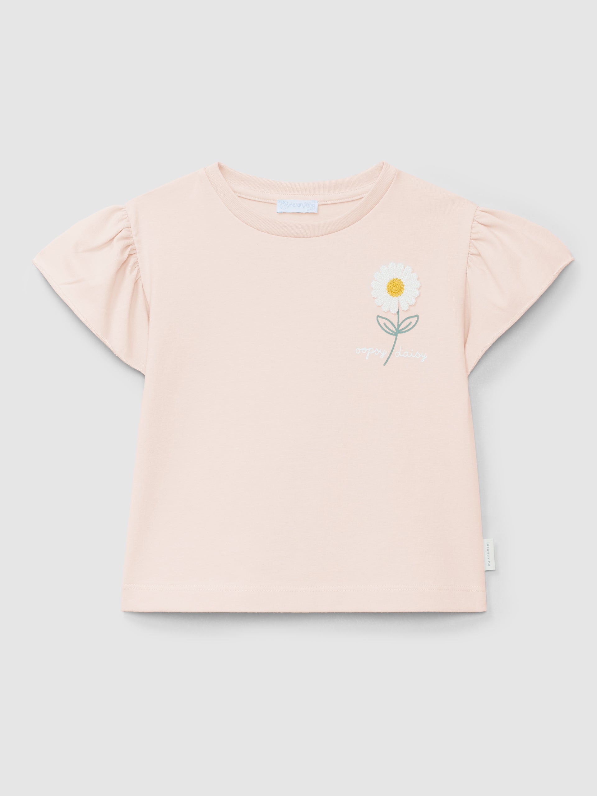 T-shirt Aplicação de Flor em Relevo