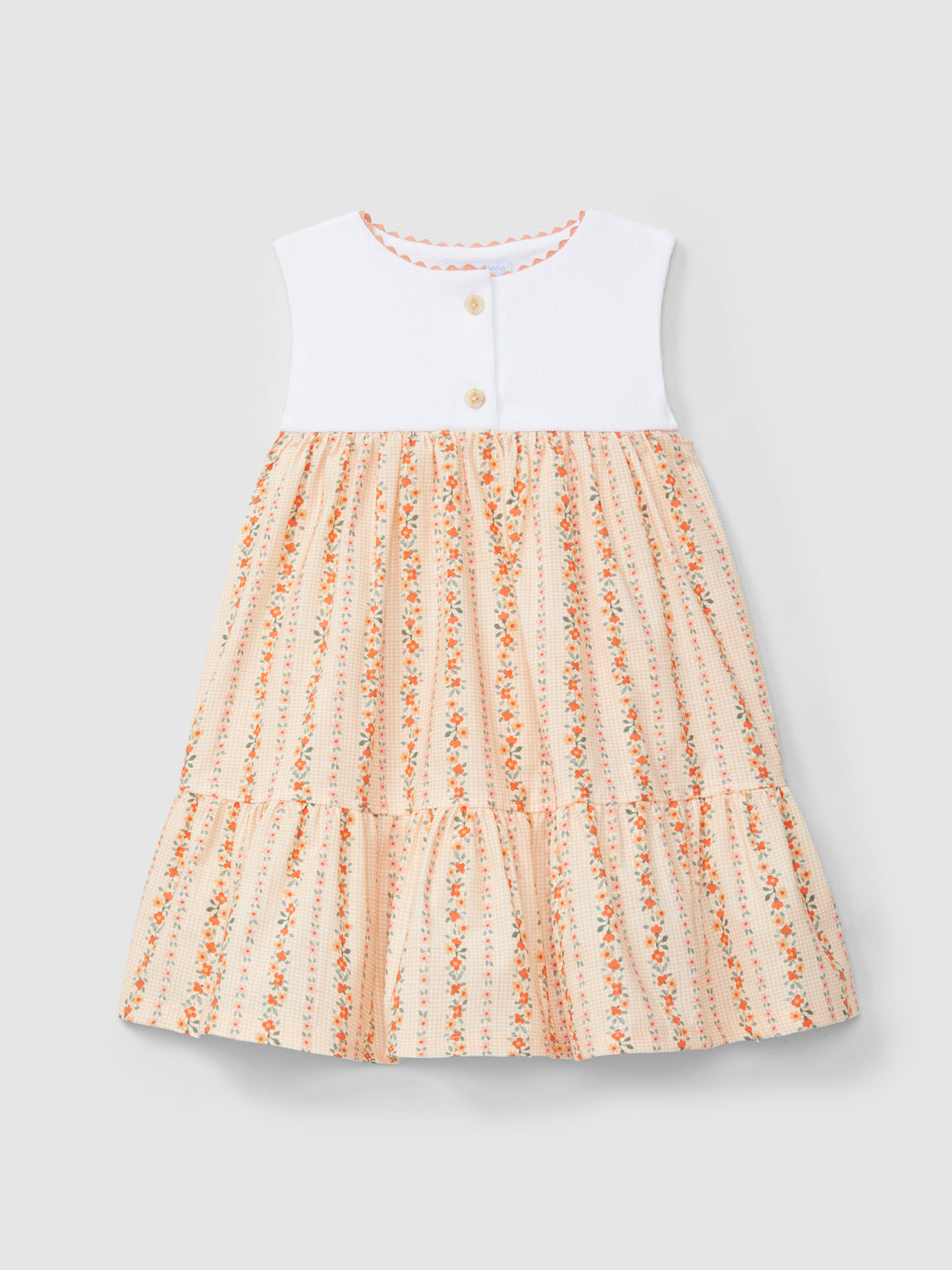 Vestido Micro-Vichy e Flores