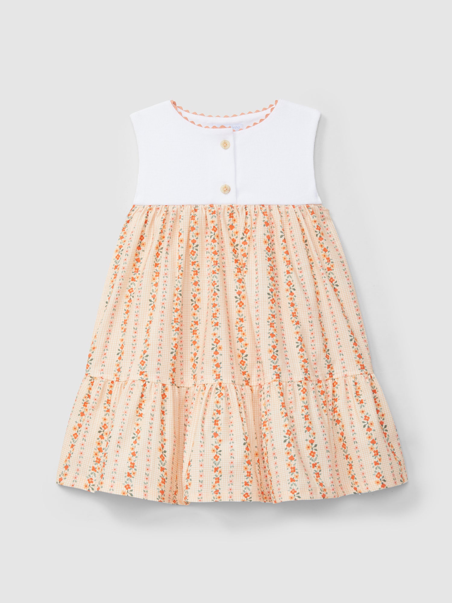 Vestido Micro-Vichy e Flores