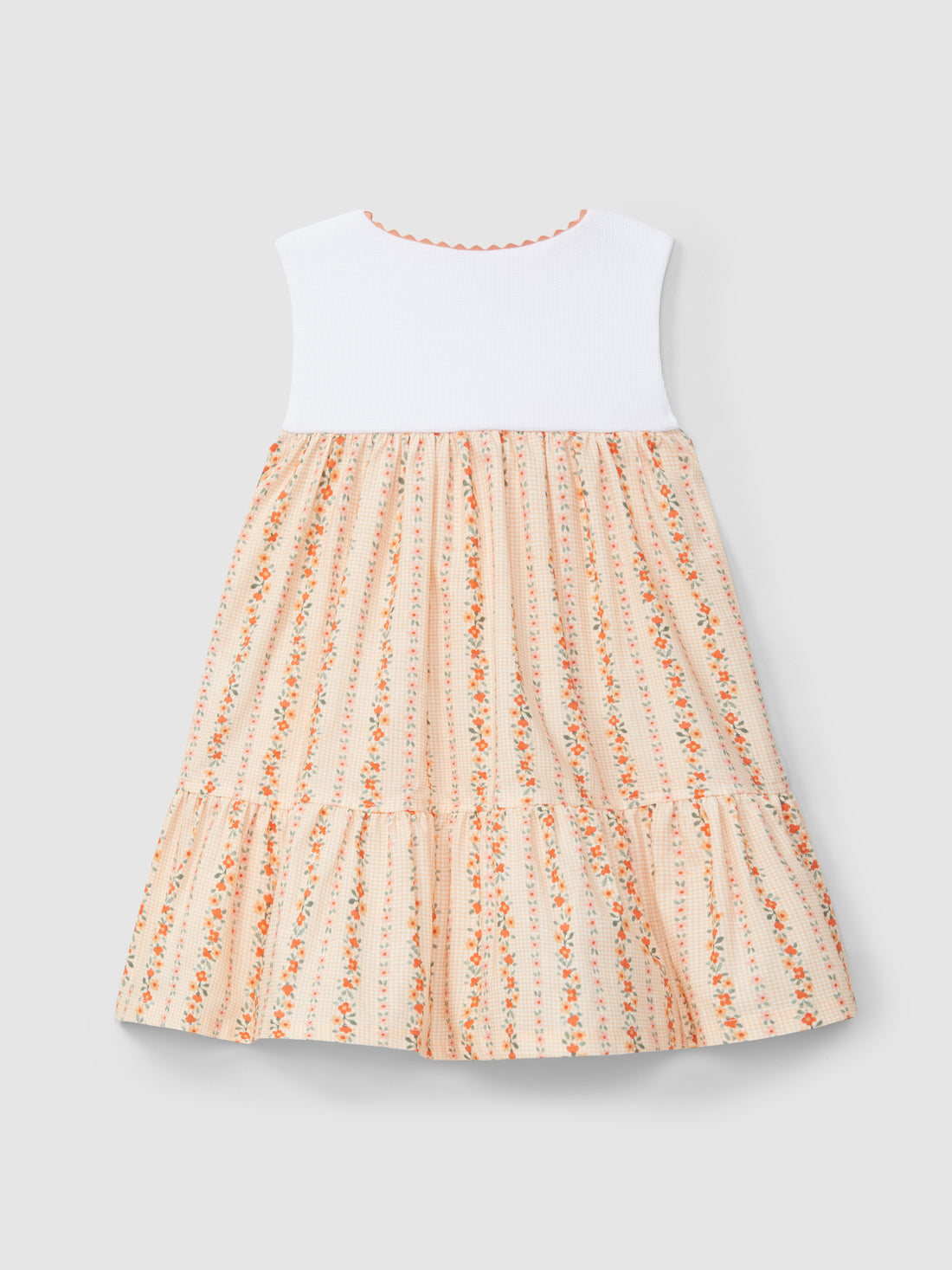 Vestido Micro-Vichy e Flores