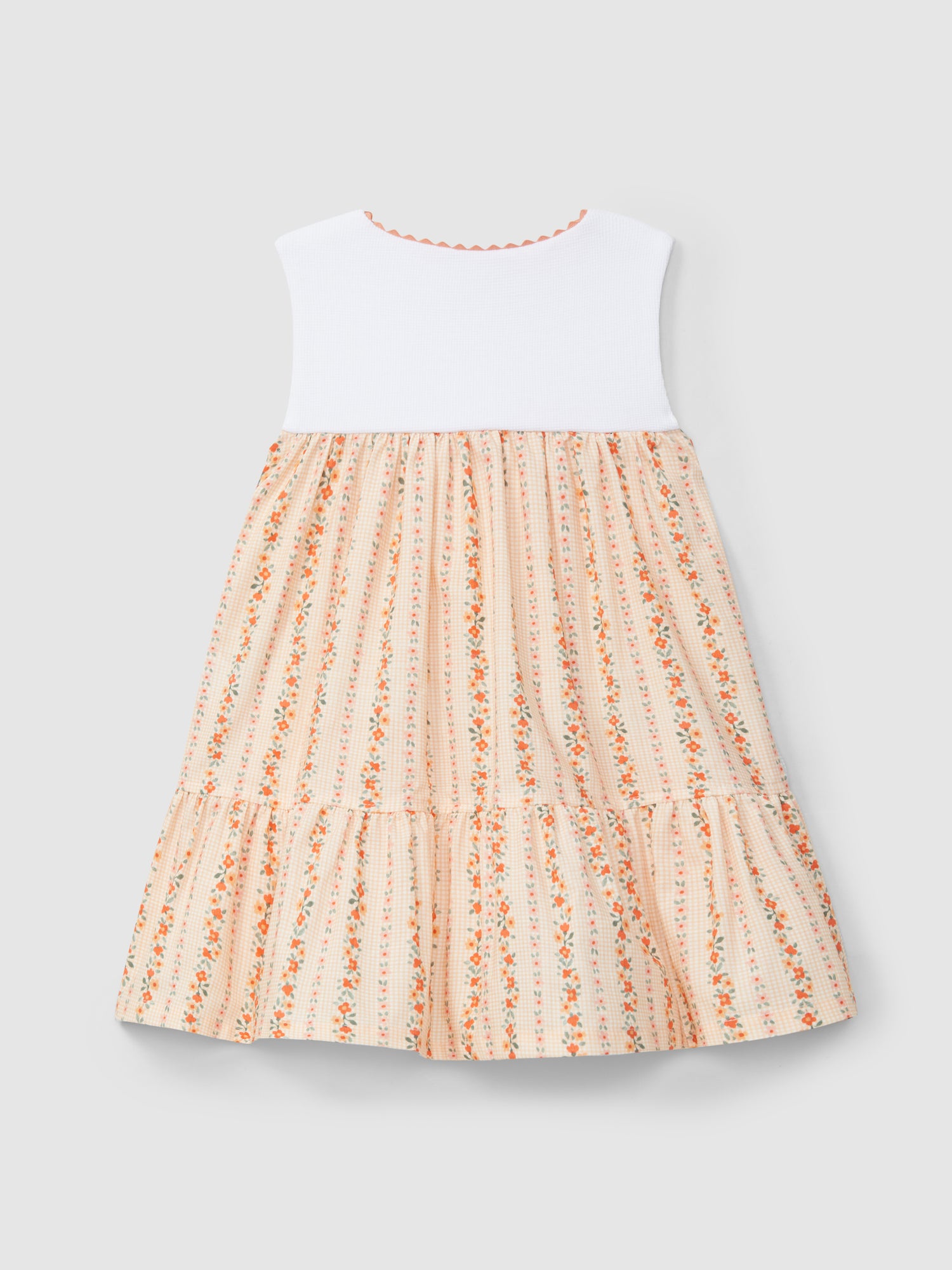 Vestido Micro-Vichy e Flores