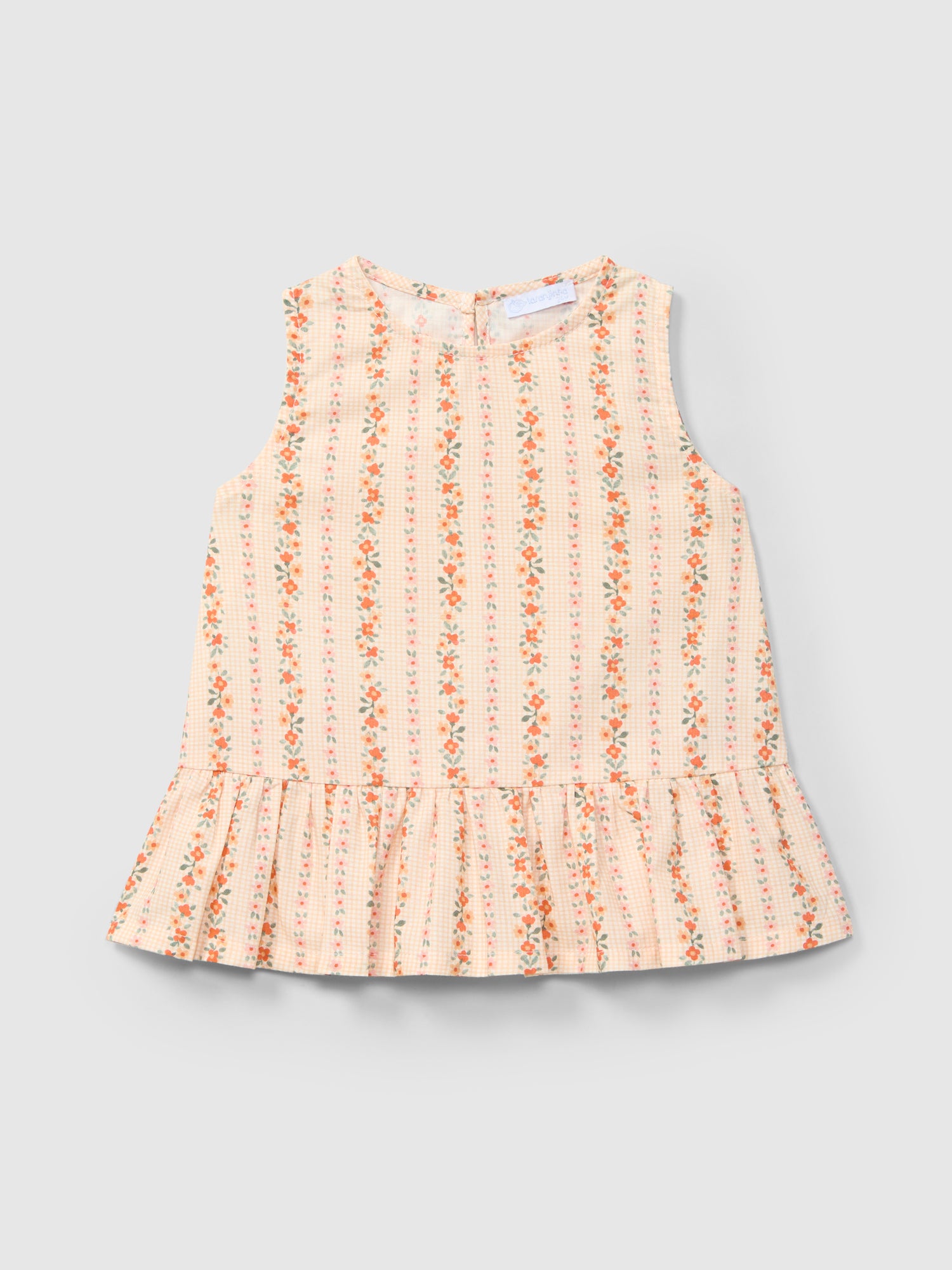 Top Micro-Vichy e Flores