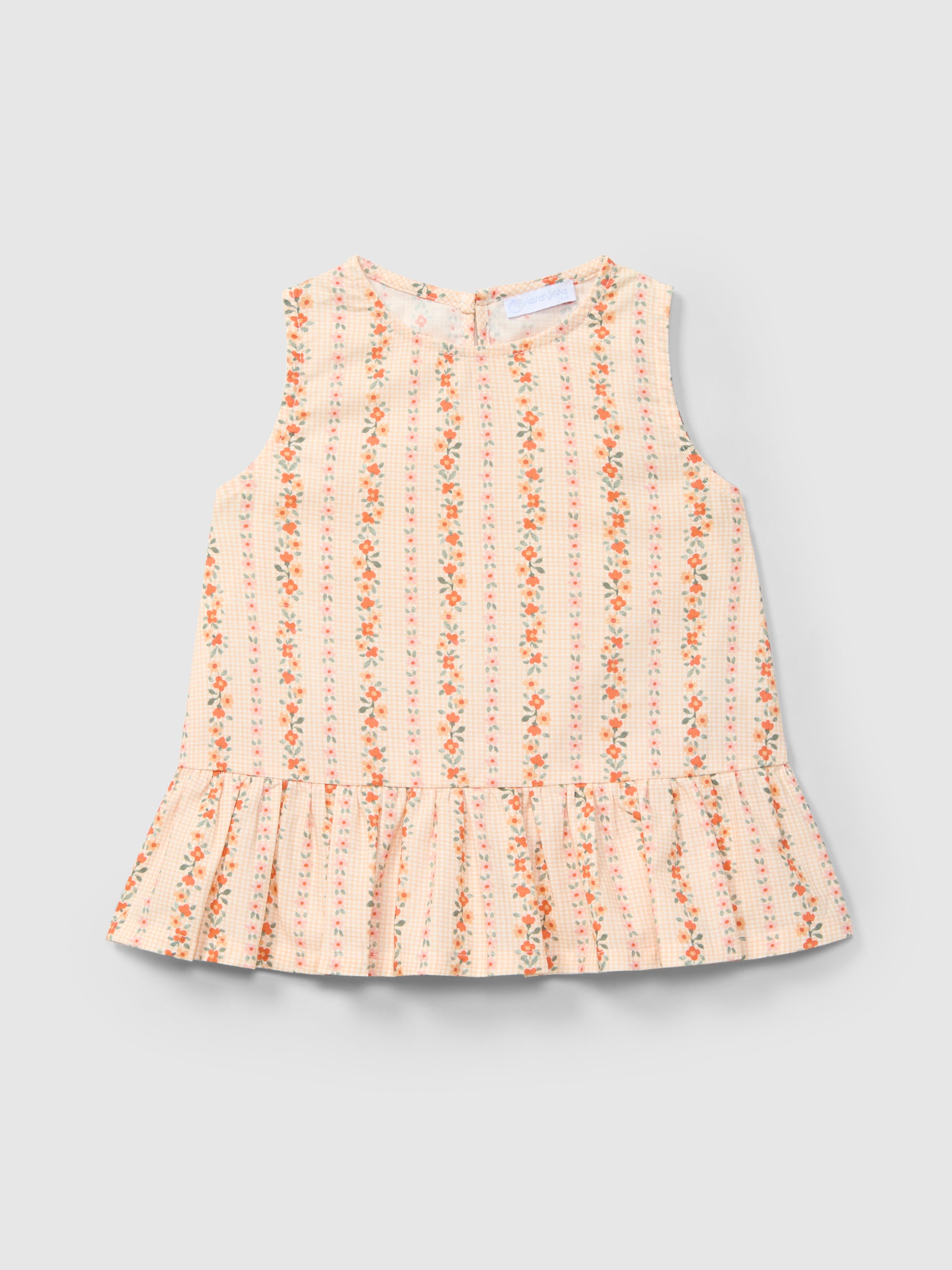 Top Micro-Vichy e Flores