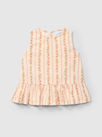 Top Micro-Vichy e Flores