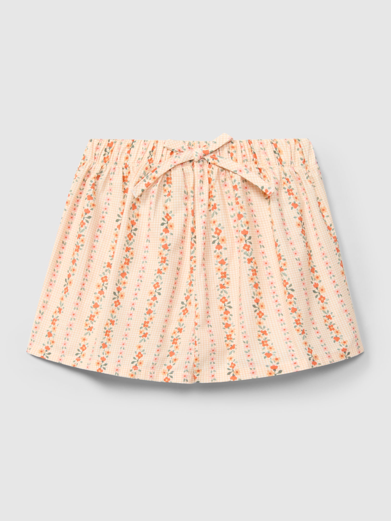 Calções Pull-up Micro-Vichy e Flores