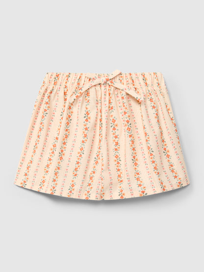 Calções Pull-up Micro-Vichy e Flores