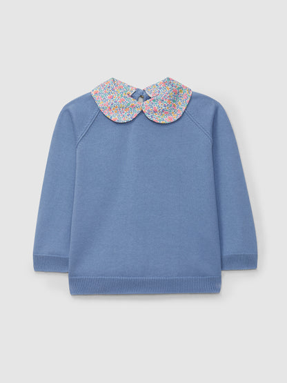Camisola Tricotada com Gola Amovível